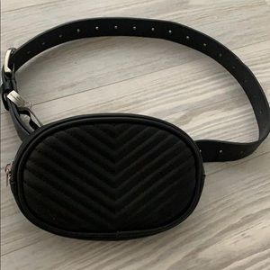 Black truffled fanny pack